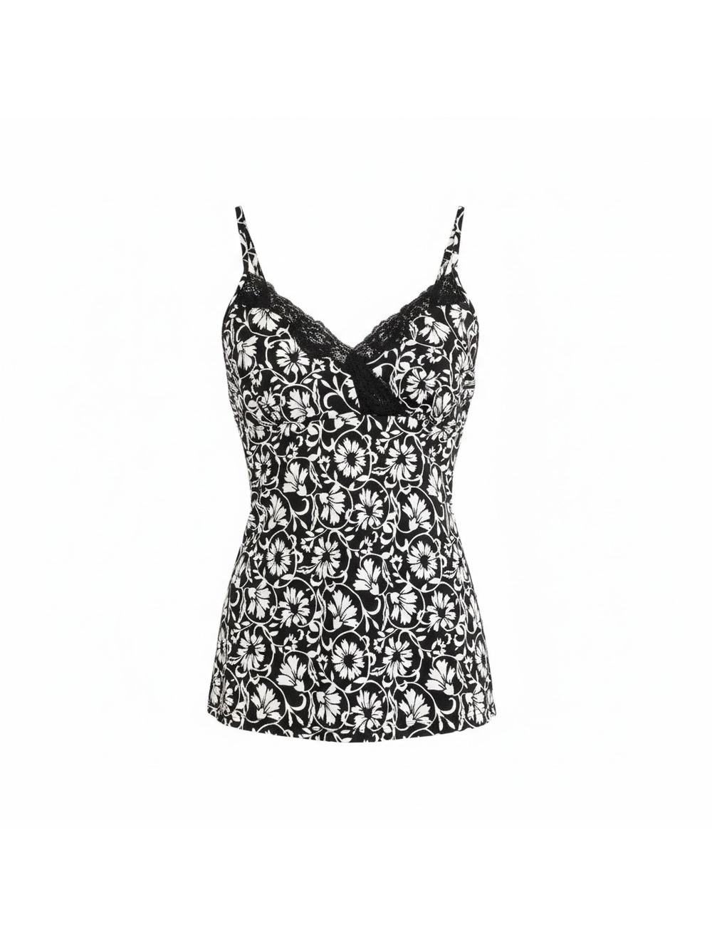 NWOT White House Black Market Floral Lace Trim Cami Tank Top, Small